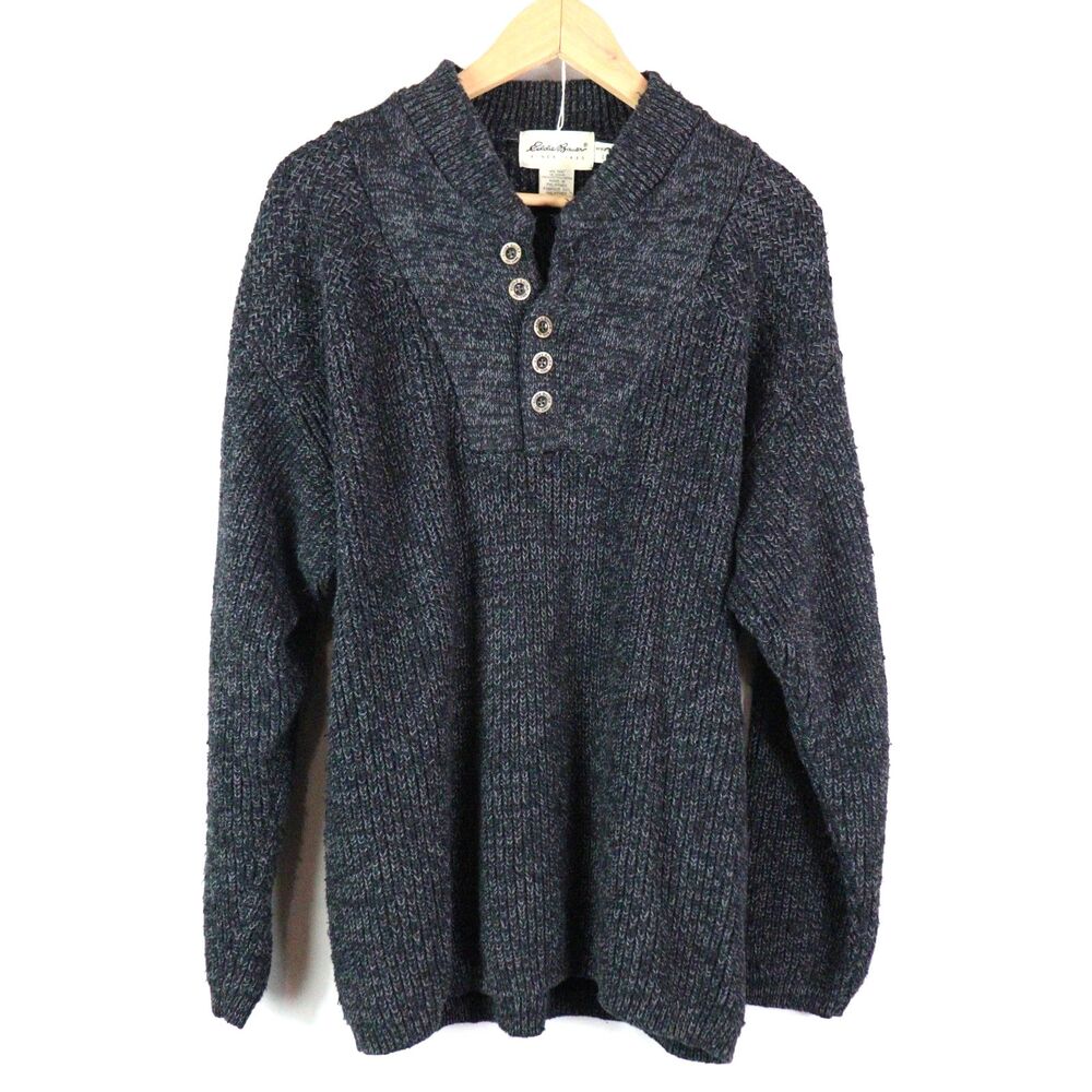 Eddie Bauer Heavy Knit Knitted cotton Sweater size L